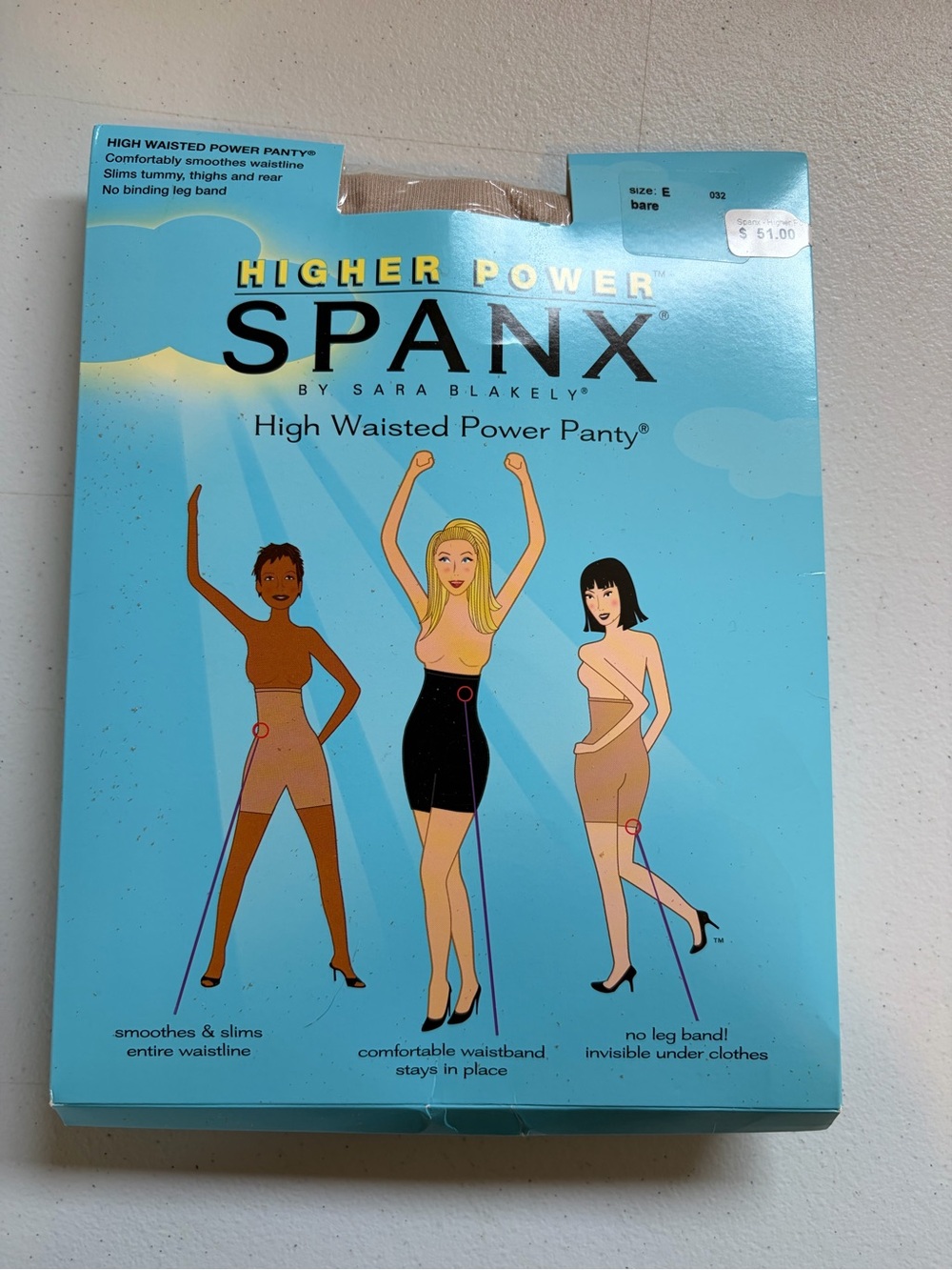 Spanx Higher Power Panty High Waisted Tummy Shapewear Bare Size E Smoothing New